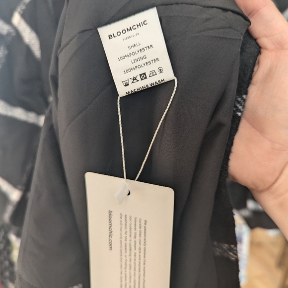 Plaid fall winter dress coat - Picture 13 of 14